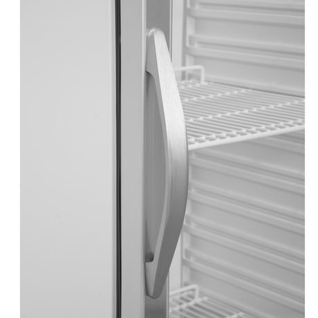 Verkaufskühlschrank – 1 Glastür – 350 L – 600×585×1855 mm – Weiß – 4 Tragroste, weiß - Detail