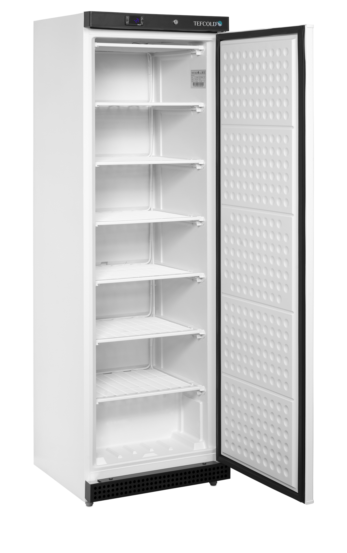Gewerbegefrierschrank – 1 Tür – 340 L – 600×585×1855 mm – Weiß – 6 Feste Gefrierablagen - Innenansicht