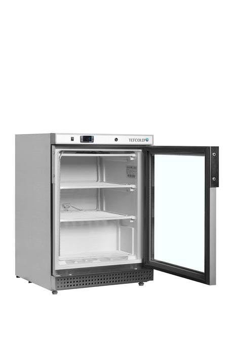 Verkaufsgefrierschrank – 1 Glastür – 120 L – 600×585×855 mm – SS 430 – -24 bis -10 °C – 2 Feste Gefrierablagen – 270 W - Innenansicht