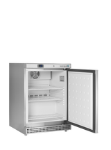 Gewerbegefrierschrank – 1 Tür – 120 L – 600×585×855 mm – SS 430 – 3 Tragroste, weiß - Innenansicht