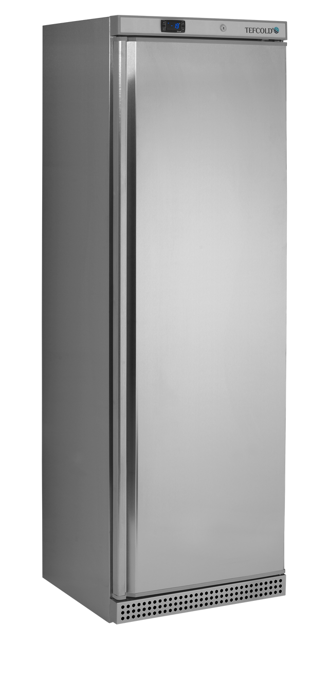 Gewerbegefrierschrank – 1 Tür – 340 L – 600×585×1855 mm – SS 430 – 4 Tragroste, weiß - Produktansicht