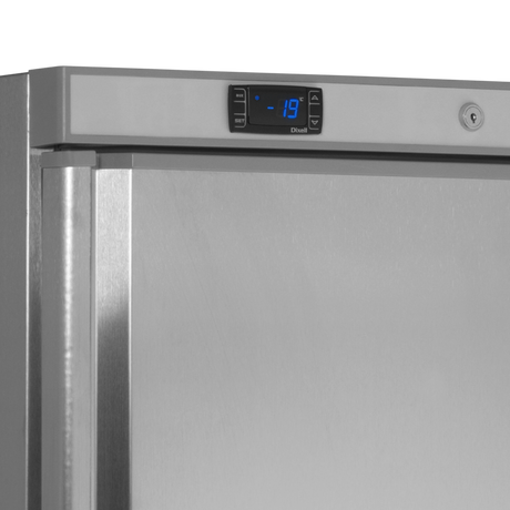 Gewerbegefrierschrank – 1 Tür – 340 L – 600×585×1855 mm – SS 430 – 4 Tragroste, weiß - Detail