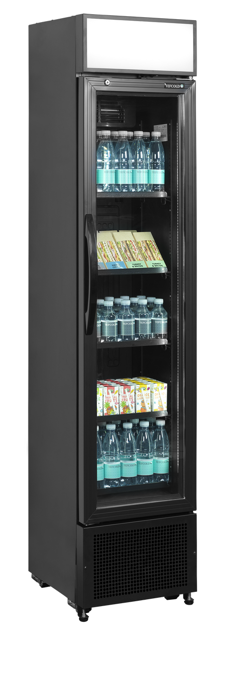 Getränkekühlschrank – 1 Glastür – 116 L – 435×460×2013 mm – Schwarz – +2 bis +12 °C - Weitere Ansicht