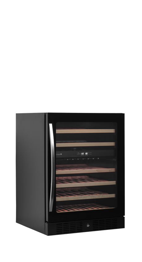 Weinkühlschrank – 1 Tür – 48 Flaschen (750 ml) – 595×570×820 mm – Schwarz - Produktansicht