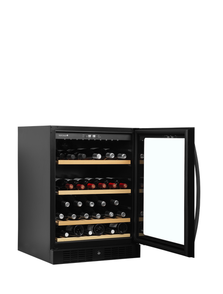 Weinkühlschrank – 1 Tür – 48 Flaschen (750 ml) – 595×570×820 mm – Schwarz - Innenansicht