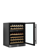 Weinkühlschrank – 1 Glastür – 46 Flaschen (750 ml) – 595×570×820 mm – Schwarz - Innenansicht