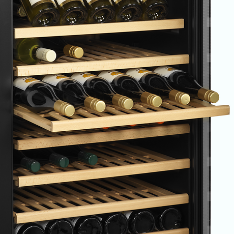 Weinkühlschrank – 1 Glastür – 163 Flaschen (750 ml) – 595×680×1760 mm – Schwarz - Weitere Ansicht