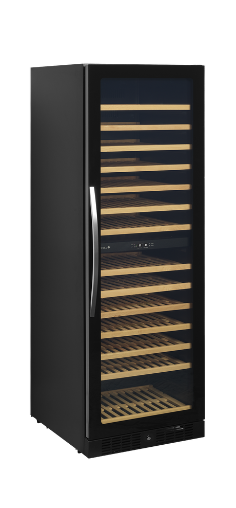 Weinkühlschrank – 1 Tür – 163 Flaschen (750 ml) – 595×680×1760 mm – Schwarz - Produktansicht