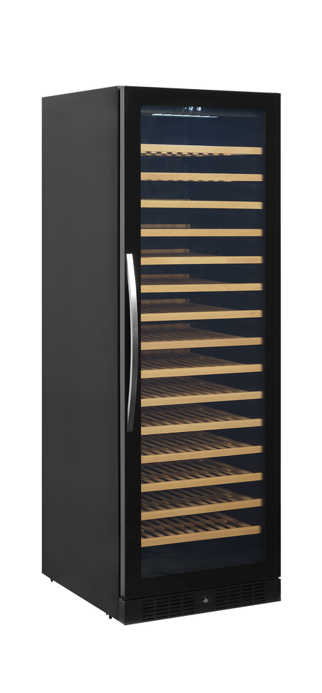 Weinkühlschrank – 1 Tür – 165 Flaschen (750 ml) – 595×680×1760 mm – Schwarz - Produktansicht