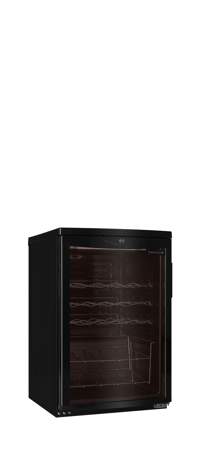 Weinkühlschrank – 1 Glastür – 22 Flaschen (750 ml) – 503×567×775 mm – Schwarz - Produktansicht