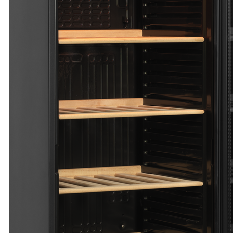 Weinkühlschrank – 1 Glastür – 118 Flaschen (750 ml) – 595×640×1840 mm – Schwarz - Detail