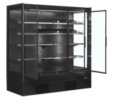 Wandkühlregal – 3 Glastüren – 1160 L – 1935×898×2035 mm – Schwarz / Glas - Innenansicht