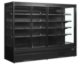 Wandkühlregal – 4 Glastüren – 1540 L – 2562×898×2035 mm – Schwarz / Glas - Produktansicht