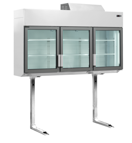 Kühl-/Tiefkühlwandregal – 3 Glastüren – 545 L – 1850×745×2430 mm – Weiß – Drehzahlgeregelter Kompressor - Produktansicht