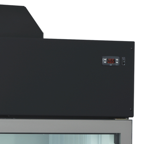 Kühl-/Tiefkühlwandregal – 3 Glastüren – 628 L – 2100×745×2430 mm – Schwarz – Drehzahlgeregelter Kompressor - Detail
