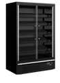 Wandkühlregal – 2 Glastüren – 629 L – 1330×750×2005 mm – Schwarz RAL9005 - Produktansicht