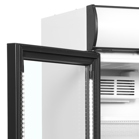 Getränkekühlschrank – 1 Glastür, Linksanschlag – 345 L – 595×640×1980 mm – Weiß – +2 bis +12 °C - Detail