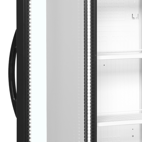 Getränkekühlschrank – 1 Glastür, Linksanschlag – 345 L – 595×640×1980 mm – Weiß – +2 bis +12 °C - Detail