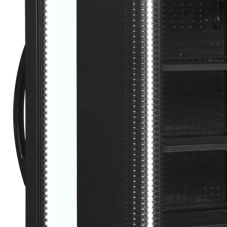 Getränkekühlschrank – 1 Glastür, Linksanschlag – 219 L – 595×600×1840 mm – Schwarz – +2 bis +12 °C - Detail