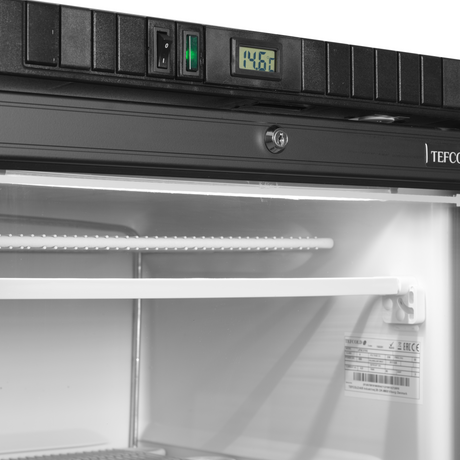 Verkaufsgefrierschrank – 1 Glastür – 270 L – 595×640×1840 mm – Weiß – -23 bis -18 °C – 6 Feste Gefrierablagen – 350 W - Detail