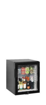Minibar-Kühlschrank – 1 Glastür – 24 L – 402×425×505 mm – Schwarz - Produktansicht