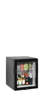 Minibar-Kühlschrank – 1 Glastür – 24 L – 402×425×505 mm – Schwarz - Produktansicht