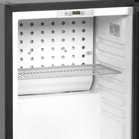 Minibar-Kühlschrank – 1 Glastür – 24 L – 402×425×505 mm – Schwarz - Detail