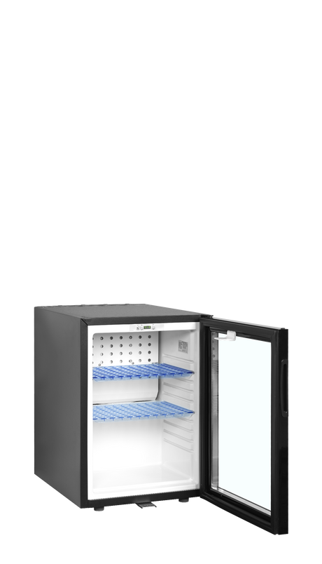 Minibar-Kühlschrank – 1 Glastür – 34 L – 402×485×565 mm – Schwarz - Innenansicht