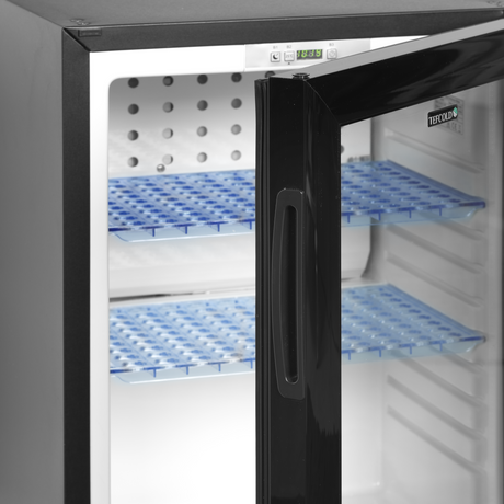 Minibar-Kühlschrank – 1 Glastür – 34 L – 402×485×565 mm – Schwarz - Detail