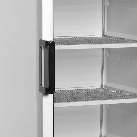 Verkaufsgefrierschrank – 1 Glastür – 270 L – 595×640×1980 mm – Weiß – Innenhöhe 1555 mm – -24 bis -14 °C – 6 Feste Gefrierablagen – 570 W - Detail