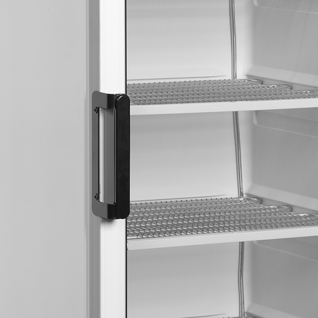 Verkaufsgefrierschrank – 1 Glastür – 270 L – 595×640×1840 mm – Weiß – -23 bis -18 °C – 6 Feste Gefrierablagen – 570 W - Detail