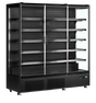 Wandkühlregal – 3 Glastüren – 1147 L – 1935×740×2050 mm – Schwarz RAL9005 - Produktansicht