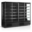 Wandkühlregal – 4 Glastüren – 1529 L – 2560×740×2050 mm – Schwarz RAL9005 - Produktansicht