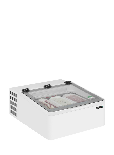 Speiseeisvitrine – 29 L – 654×790×345 mm – Weiß - Anwendungsbeispiel