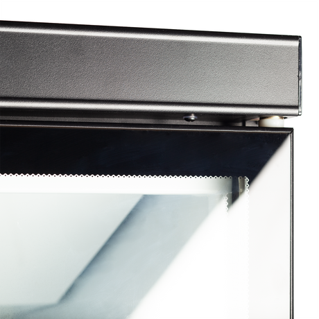 Verkaufskühlschrank – 2 Glastüren – 809 L – 1253×710×2003 mm – Schwarz RAL9005 – Innenraum weiss – 10 verstellbar - Weitere Ansicht