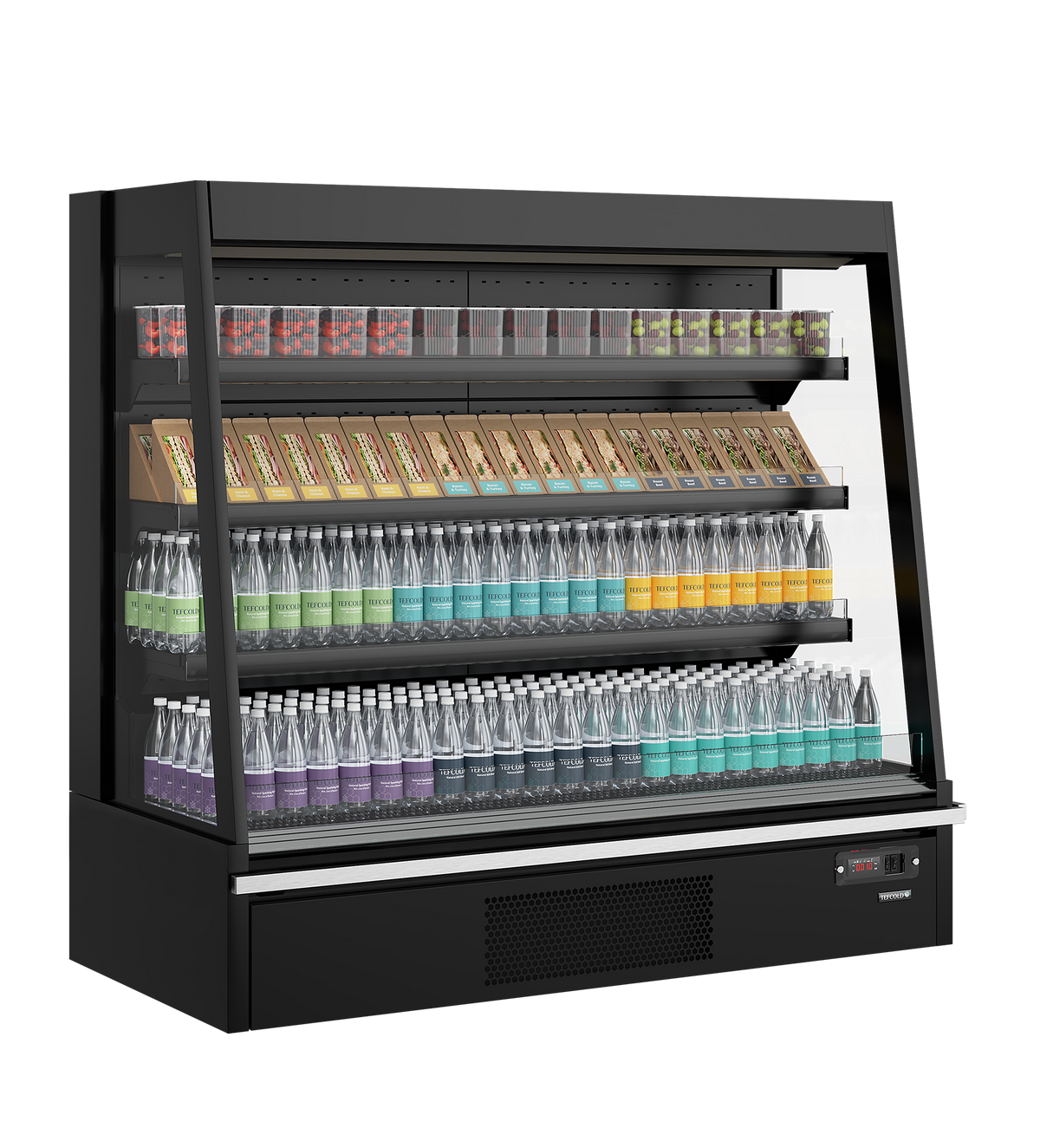 Wandkühlregal – 360 L – 1500×750×1500 mm – Schwarz RAL9005 - Anwendungsbeispiel