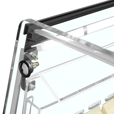 Kühlinsel – 190 L – 1405×1210×1005 mm – Schwarz / Glas - Detail