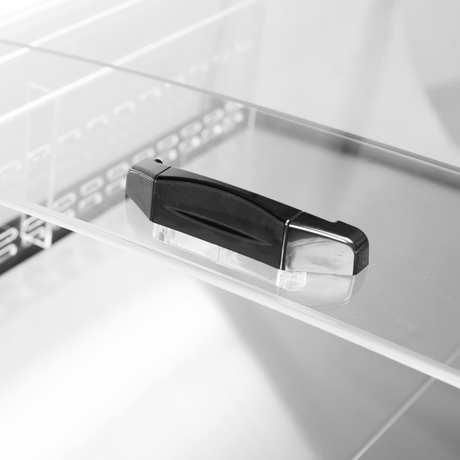 Kühlinsel – 190 L – 1405×1210×1005 mm – Schwarz / Glas - Detail