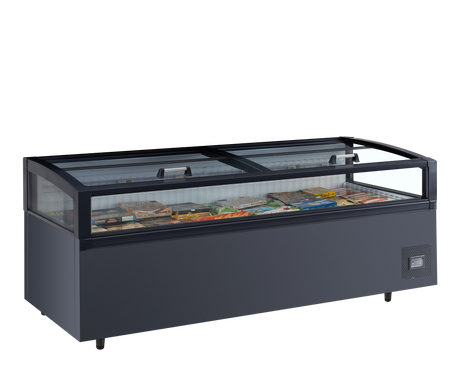 Kühl-/Gefrierinsel – 860 L – 2500×980×970 mm – Anthrazit RAL 7016 - Anwendungsbeispiel
