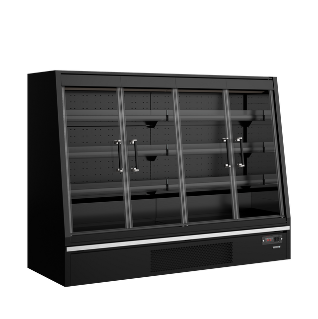 Wandkühlregal – 540 L – 1955×740×1500 mm – Schwarz RAL9005 - Produktansicht