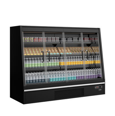 Wandkühlregal – 540 L – 1955×740×1500 mm – Schwarz RAL9005 - Anwendungsbeispiel