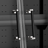 Wandkühlregal – 540 L – 1955×740×1500 mm – Schwarz RAL9005 - Detail