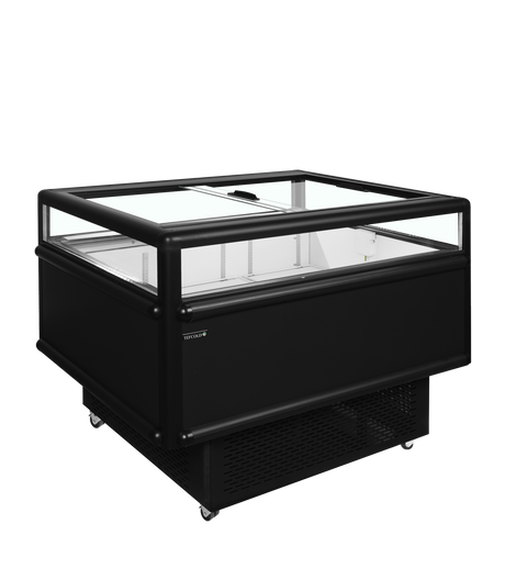 Kühl-/Gefrierinsel – 165 L – 1255×1015×962 mm – Schwarz RAL9005 - Innenansicht