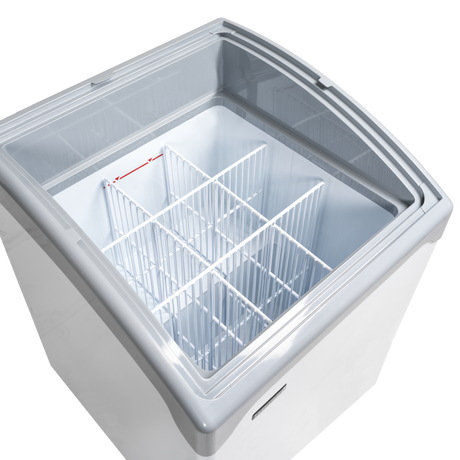 Eiscreme-Gefriertruhe – 115 L – 665×665×918 mm – Weiß – 105 W - Detail