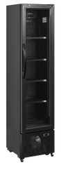 Getränkekühlschrank – 1 Glastür – 114 L – 435×500×1833 mm – Schwarz – +2 bis +10 °C - Produktansicht