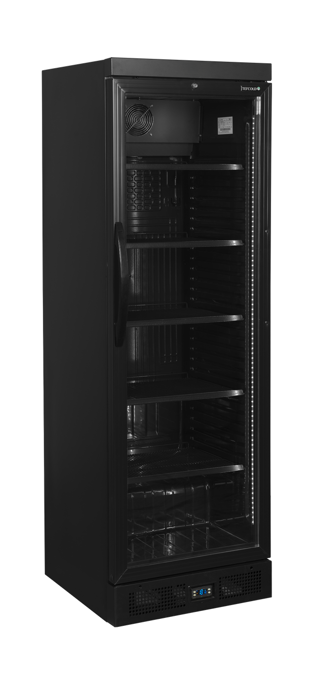 Getränkekühlschrank – 1 Glastür – 219 L – 595×640×1840 mm – Schwarz – +2 bis +10 °C - Produktansicht