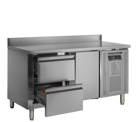 Kühltisch – 1 Tür – 272 L – 1360×700×960 mm – SS 304 - Weitere Ansicht