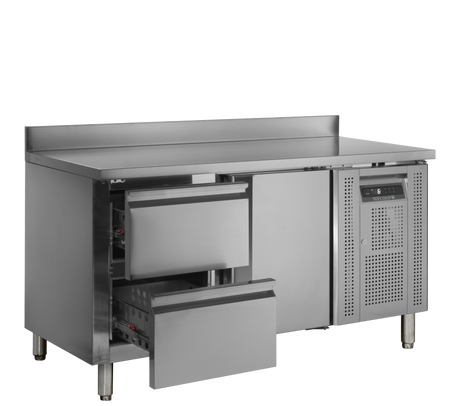 Kühltisch – 1 Tür – 272 L – 1360×700×960 mm – SS 304 - Innenansicht