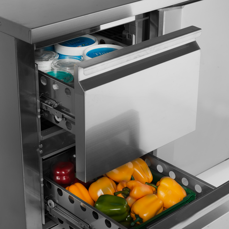Kühltisch – 1 Tür – 272 L – 1360×700×960 mm – SS 304 - Detail