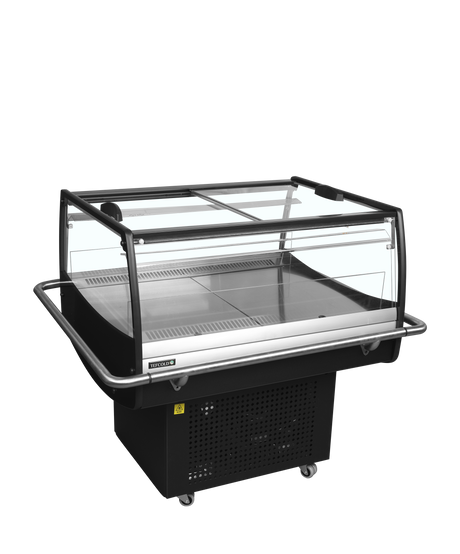 Kühlinsel – 105 L – 900×845×971 mm – Schwarz / Glas - Produktansicht